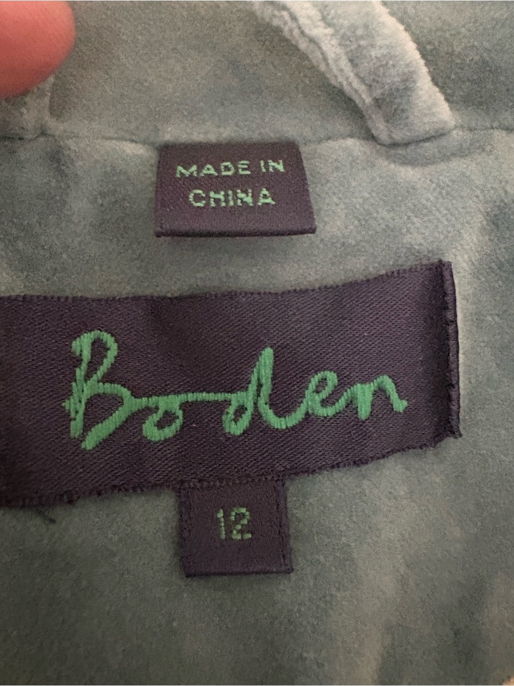 Boden Teal Cotton velvet Women's Blazer Jacket size UK 12 US 8 - Picture 2 of 16